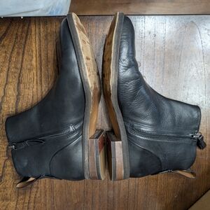 Franco Sarto Black Leather Ankle Boots